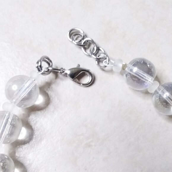 Holiday Statement Bracelet | Sparkling OOAK Glam | Handmade Gift for Large Wrist - Picture 14 of 15